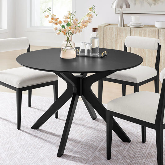Paw 47" Round Wood Dining Table by Evans & Londeen. Made from unique in a modern style.