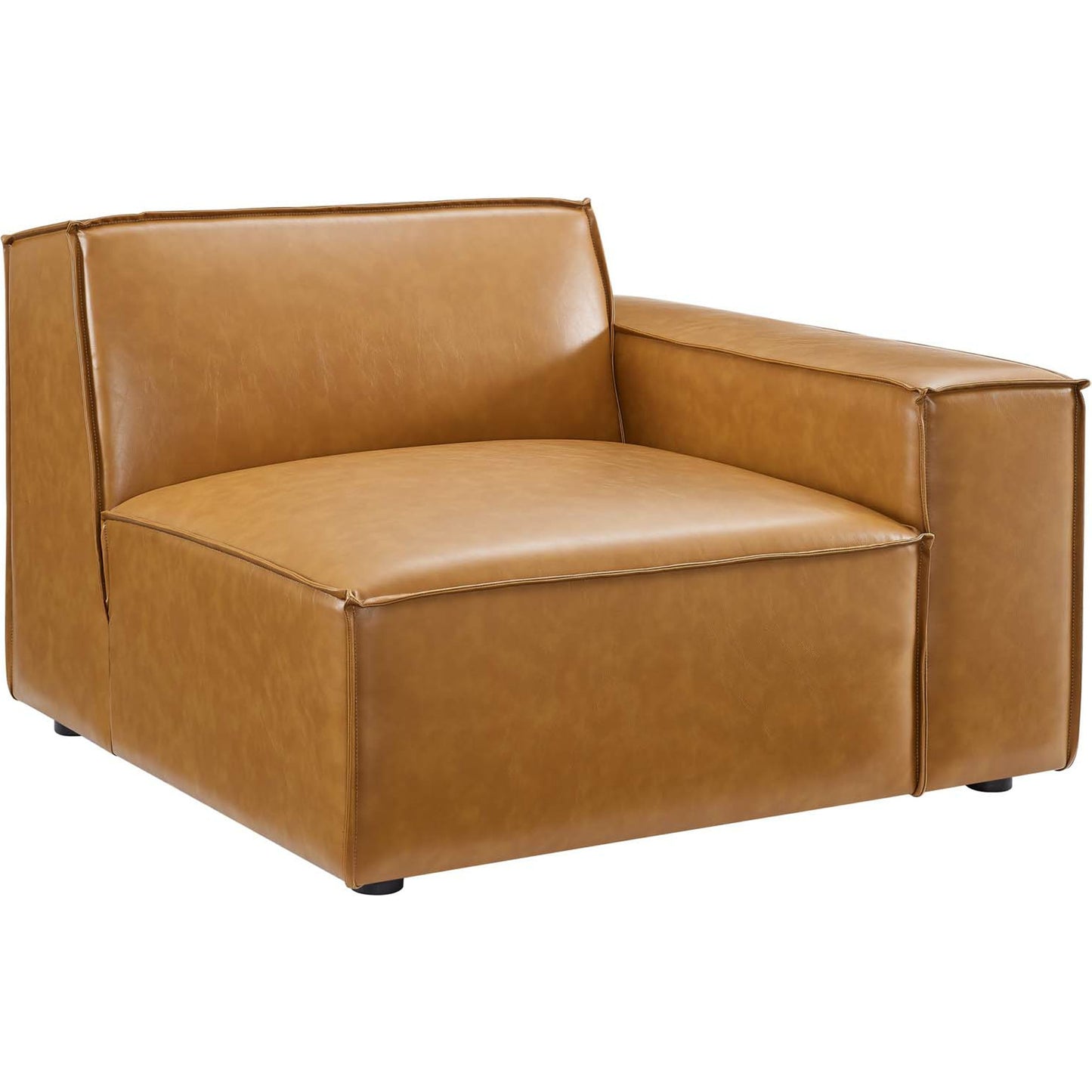 003 SI-1712748 | Additional Silo | Kendall Vegan Loveseat by Evans & Londeen in tan. Made from foam density is 30kg, m3, 100% polyester, legs rubberwood, pine solid wood in a modern style.