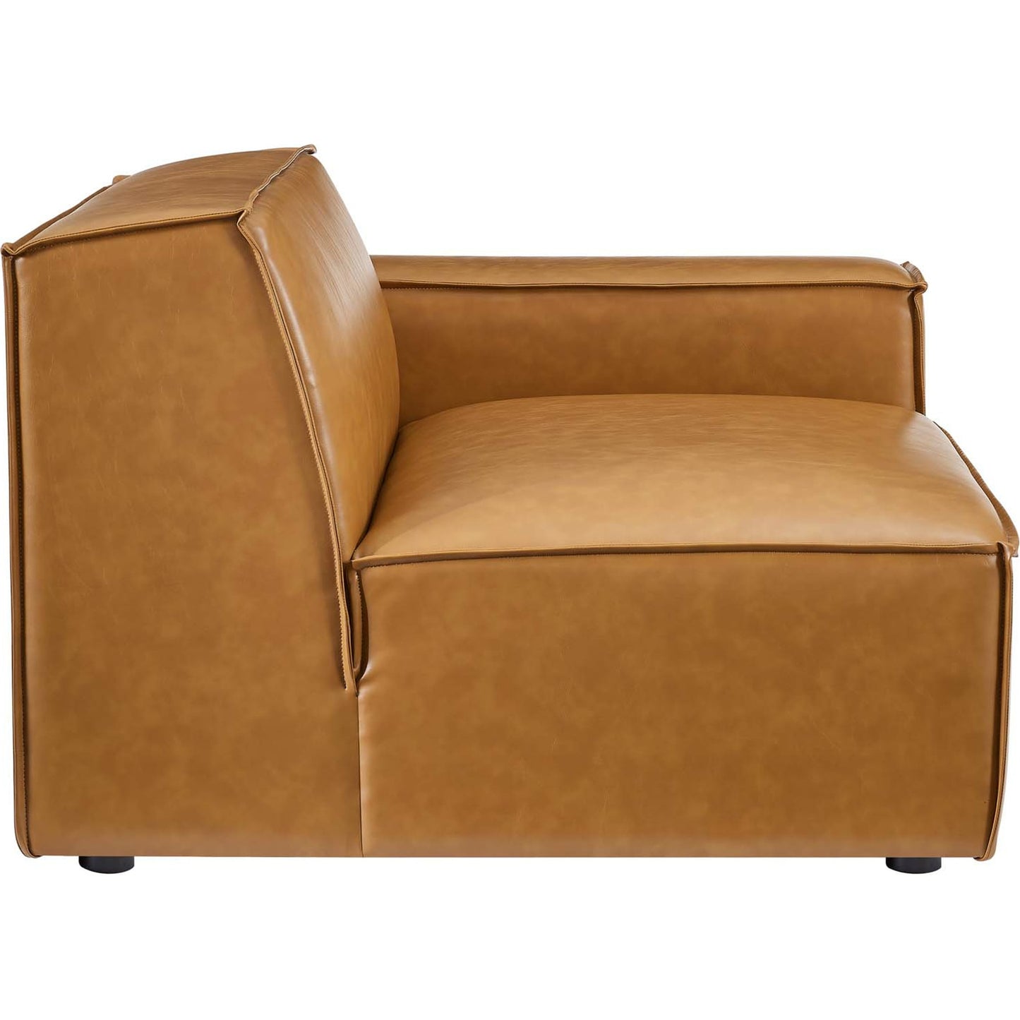 004 SI-1712748 | Additional Silo | Kendall Vegan Loveseat by Evans & Londeen in tan. Made from foam density is 30kg, m3, 100% polyester, legs rubberwood, pine solid wood in a modern style.