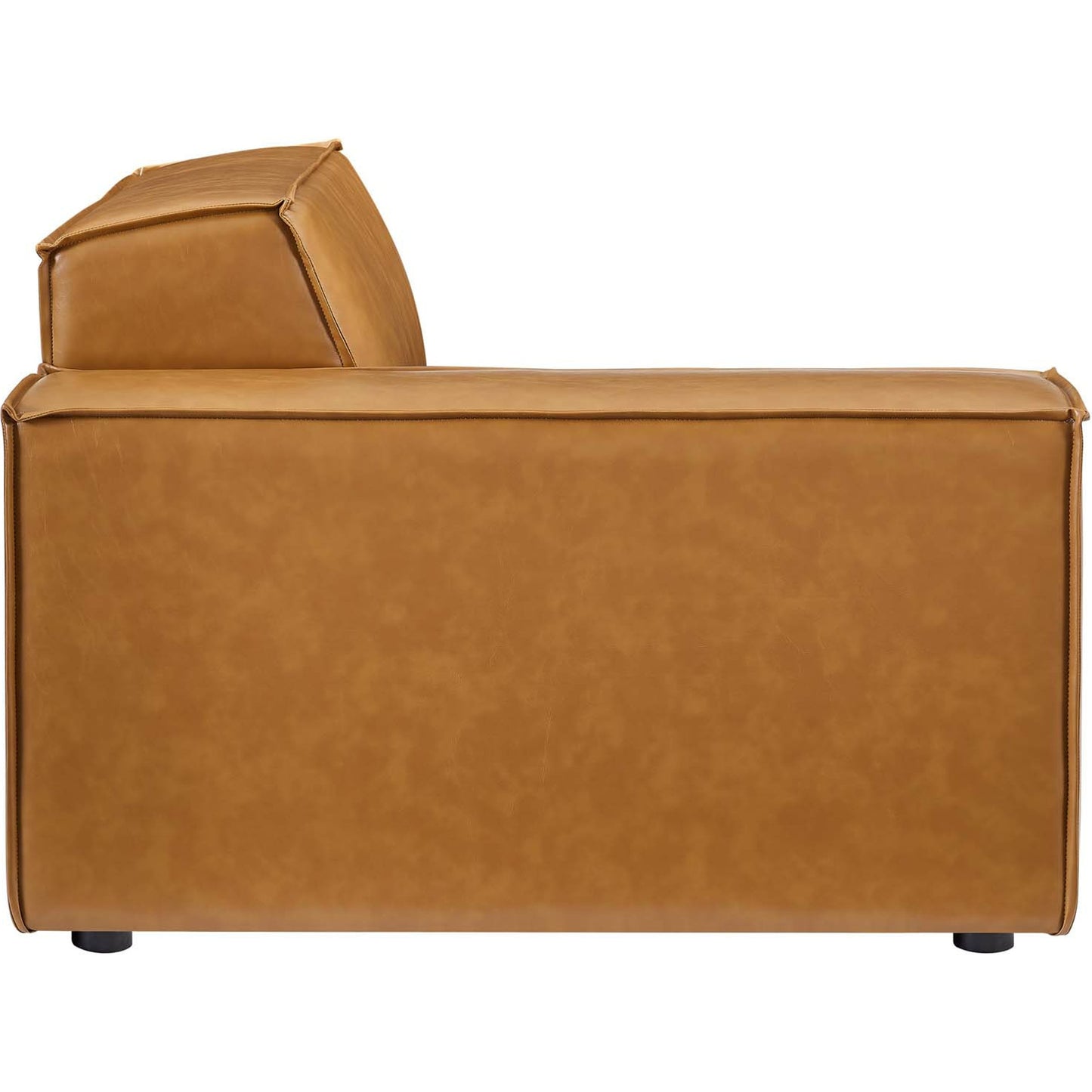 006 SI-1712748 | Additional Silo | Kendall Vegan Loveseat by Evans & Londeen in tan. Made from foam density is 30kg, m3, 100% polyester, legs rubberwood, pine solid wood in a modern style.