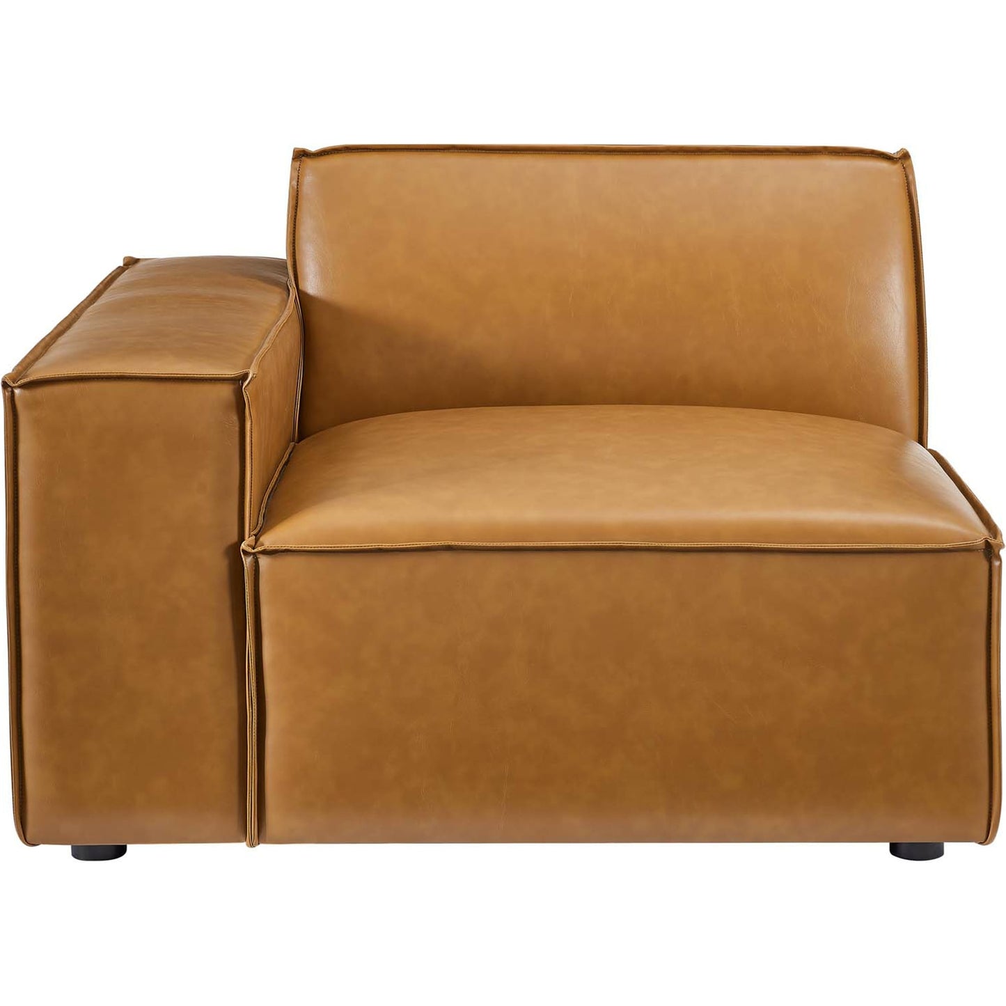 007 SI-1712748 | Additional Silo | Kendall Vegan Loveseat by Evans & Londeen in tan. Made from foam density is 30kg, m3, 100% polyester, legs rubberwood, pine solid wood in a modern style.
