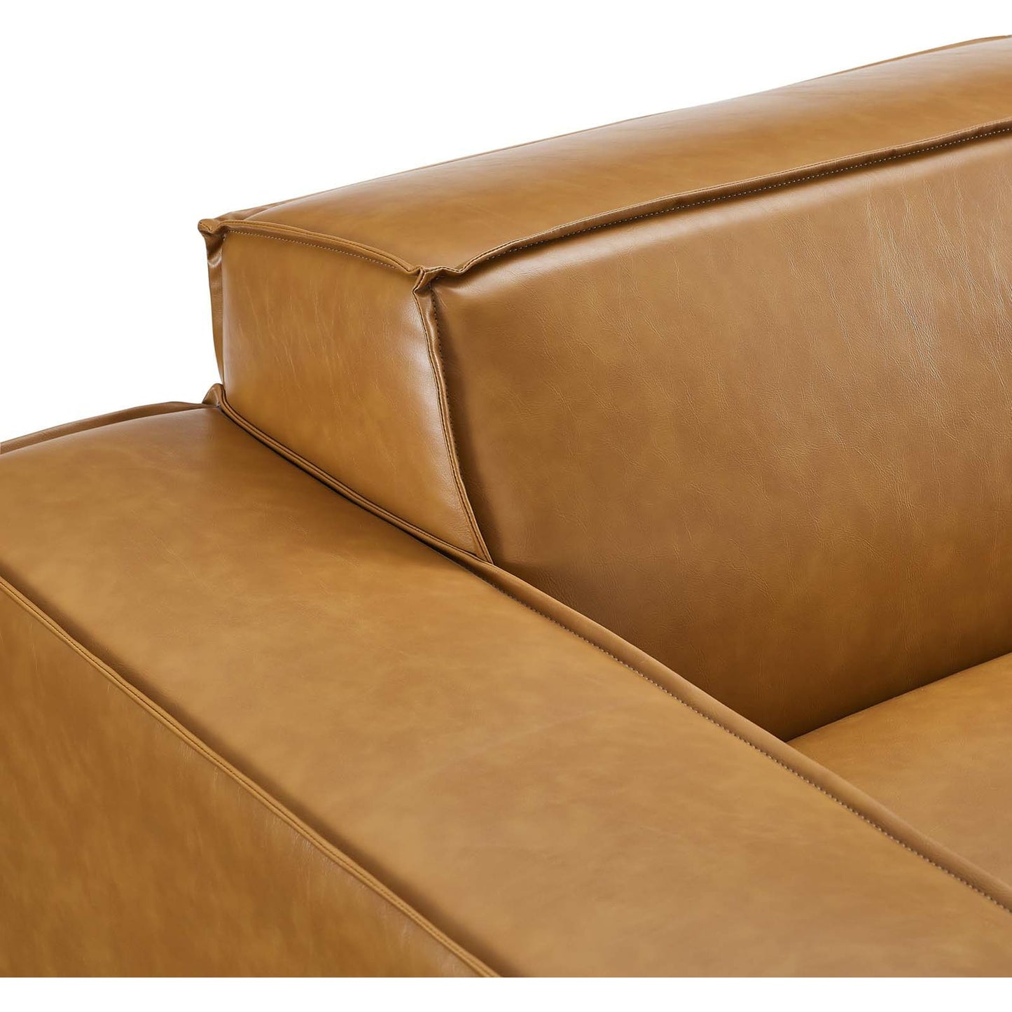 008 SI-1712748 | Additional Silo | Kendall Vegan Loveseat by Evans & Londeen in tan. Made from foam density is 30kg, m3, 100% polyester, legs rubberwood, pine solid wood in a modern style.
