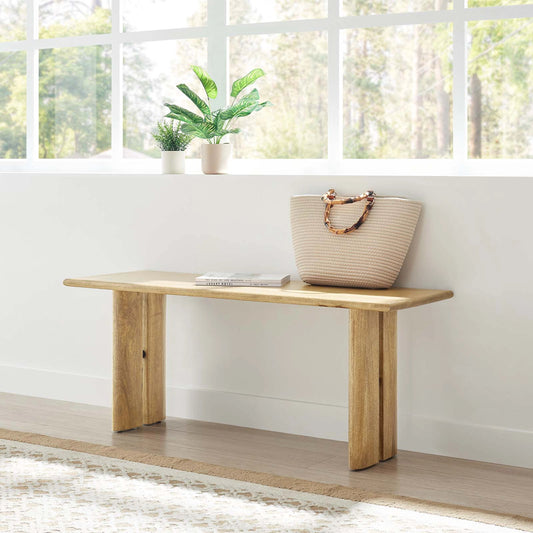 Canton 46" Wood Bench by Evans & Londeen. Made from wood in a modern style.