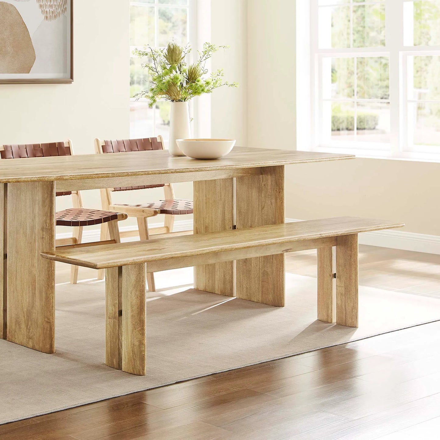 019 SI-2106993 | Lifestyle | Canton 72" Wood Bench by Evans & Londeen. Made from wood in a cottage & farmhouse style.