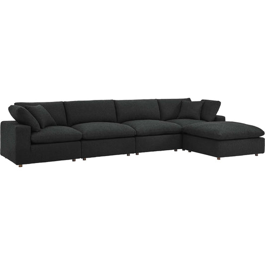 Wheatland 5-Piece Down Filled Overstuffed Boucle Sectional Sofa by Evans & Londeen. Made from unique in a modern style.