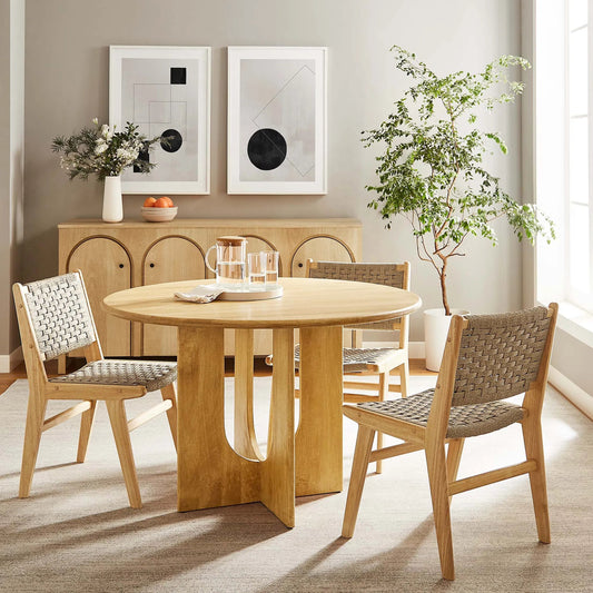 Baltimore Round 48" Wood Dining Table by Evans & Londeen. Made from wood in a transitional style.