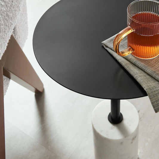 Valverde Round Side Table by Evans & Londeen. Made from unique in a modern style.