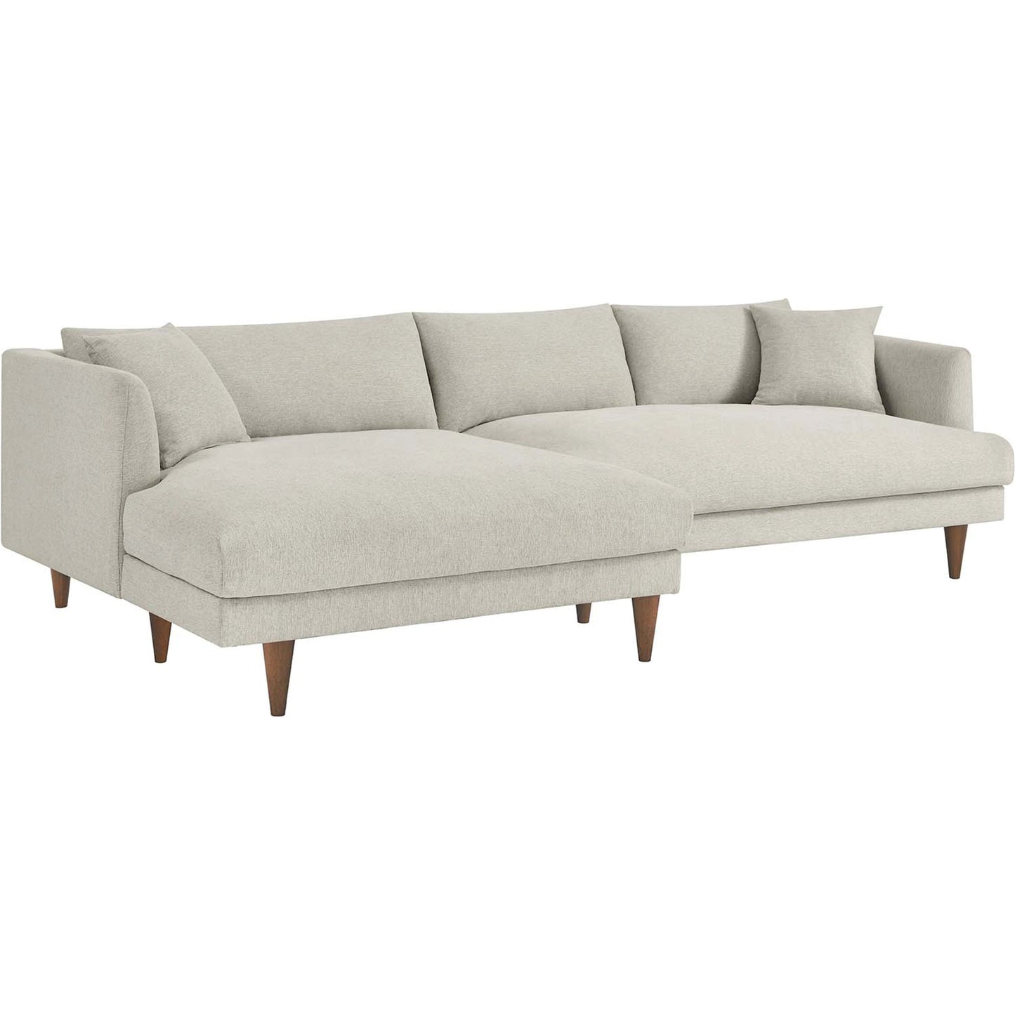 001 SI-2135787 | Primary Silo | Okanogan Left-Facing Down Filled Overstuffed Sectional Sofa by Evans & Londeen in heathered weave ivory. Made from 100% polyester in a modern style.