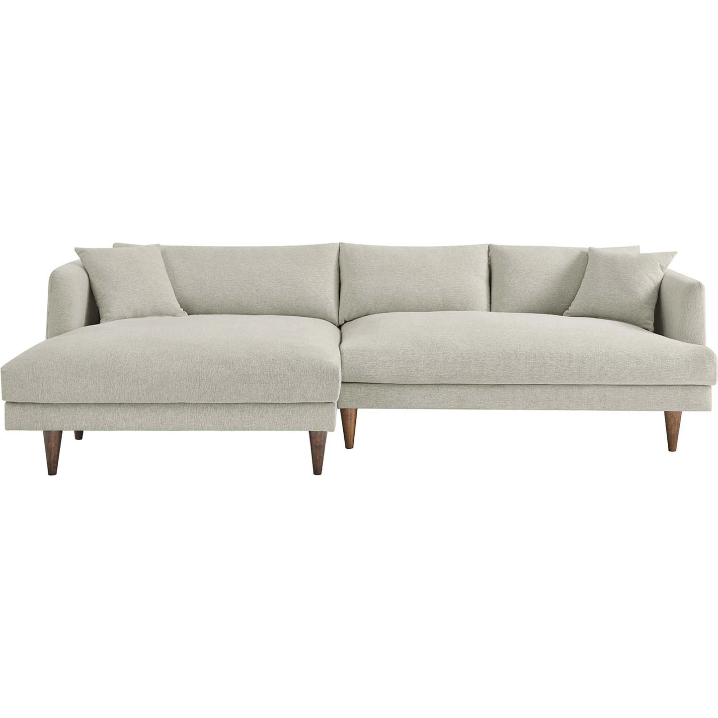 002 SI-2135787 | Primary Silo | Okanogan Left-Facing Down Filled Overstuffed Sectional Sofa by Evans & Londeen in heathered weave ivory. Made from 100% polyester in a modern style.