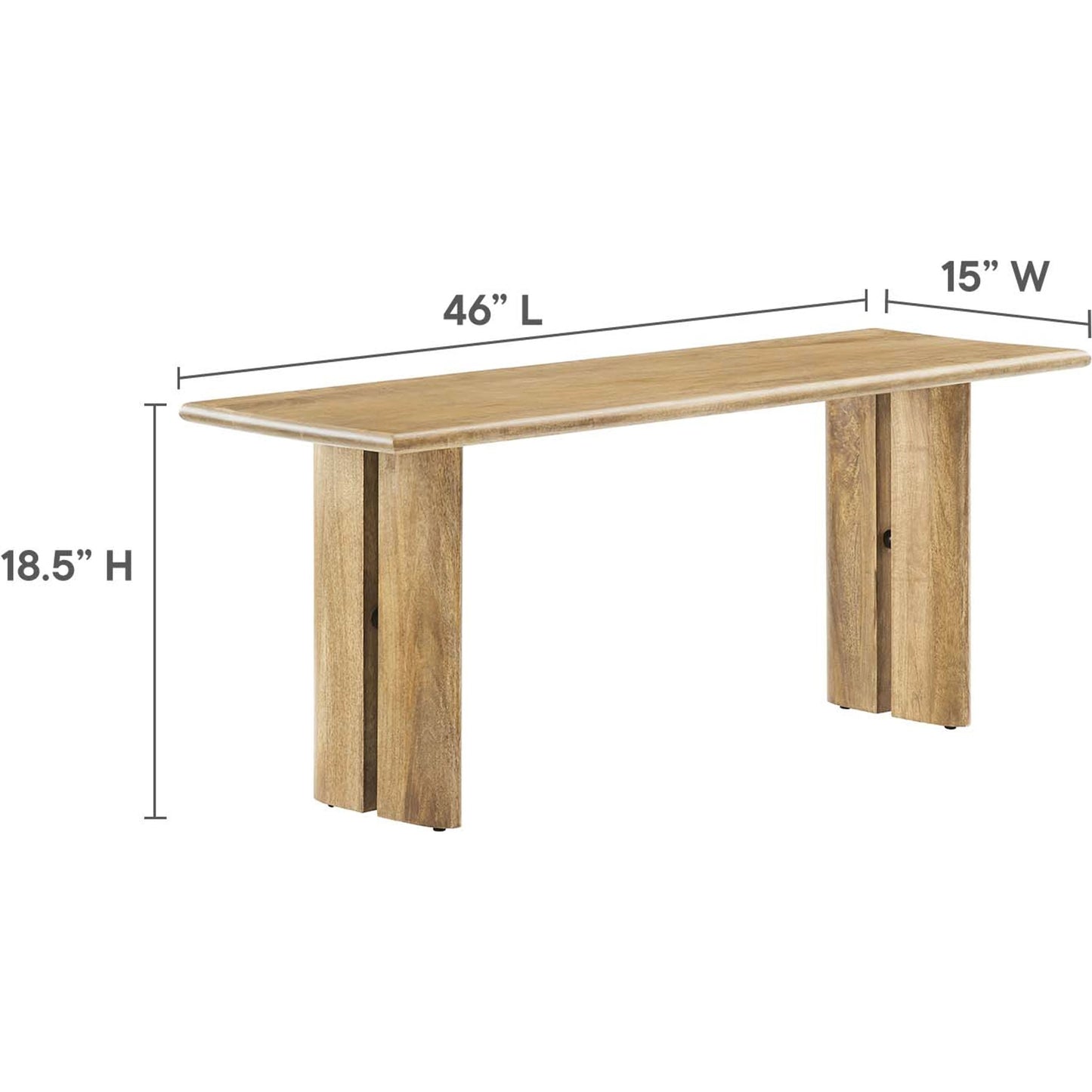 005 SI-2135807 | Additional Silo | Canton 60" Wood Dining Table and Bench Set by Evans & Londeen. Made from mango wood walnut, light oak color in a cottage & farmhouse style.