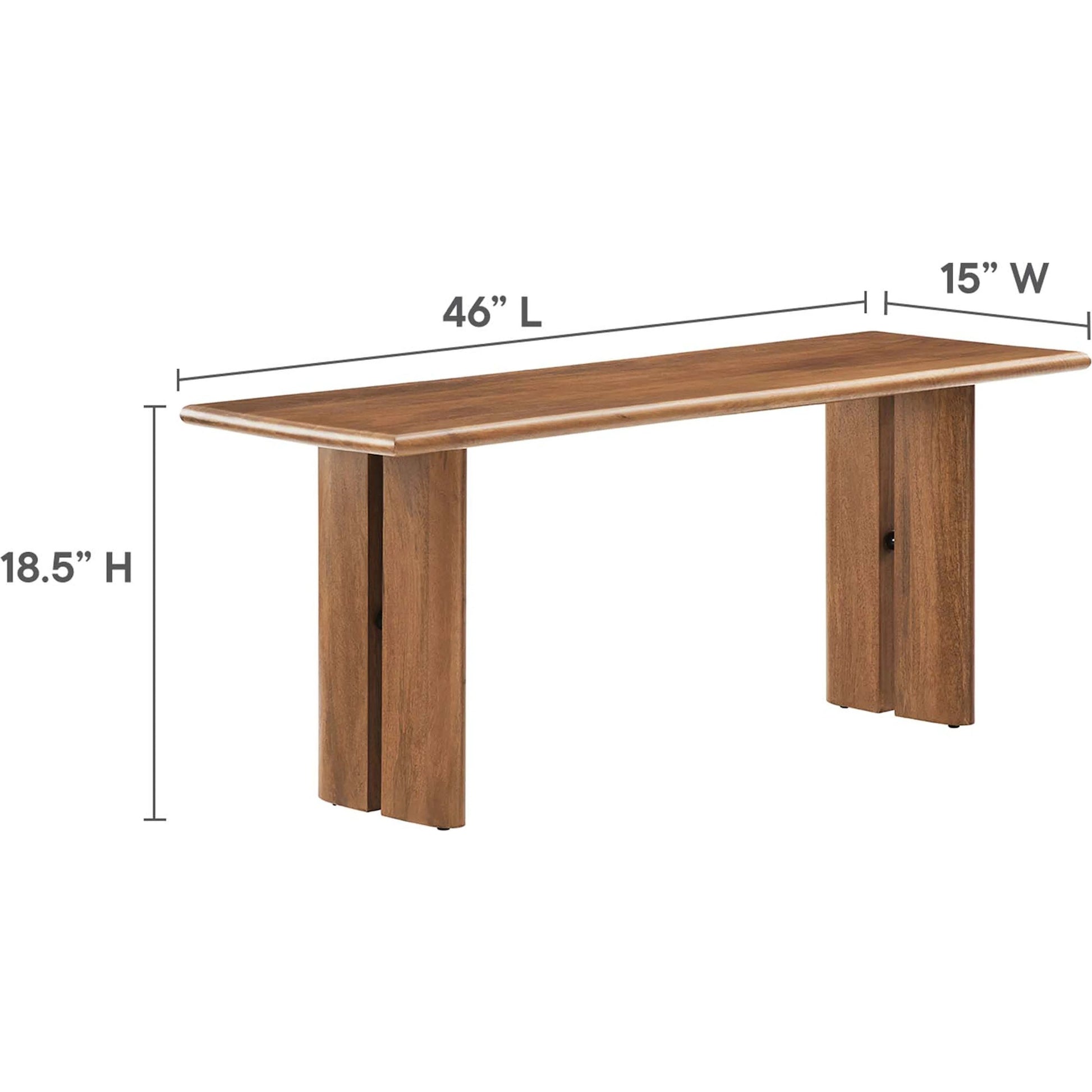 Canton 60" Wood Dining Table and Bench Set by Evans & Londeen. Made from mango wood walnut, light oak color in a cottage & farmhouse style.