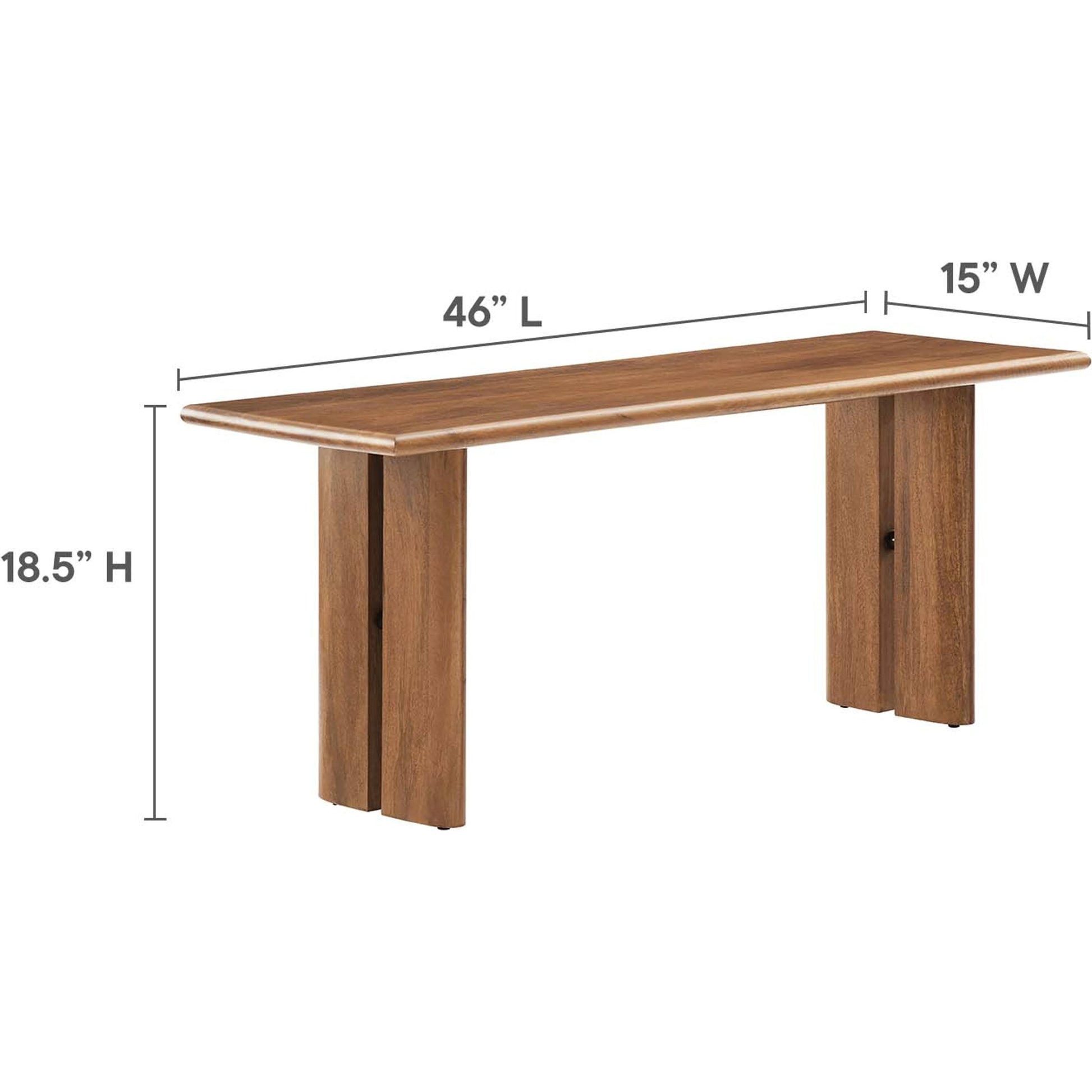 Canton 60" Wood Dining Table and Bench Set by Evans & Londeen. Made from mango wood walnut, light oak color in a cottage & farmhouse style.