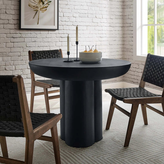 Rinehart 40" Round Concrete Dining Table by Evans & Londeen. Made from unique in a transitional style.