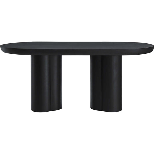 Rinehart 72" Oval Concrete Dining Table by Evans & Londeen. Made from unique in a transitional style.