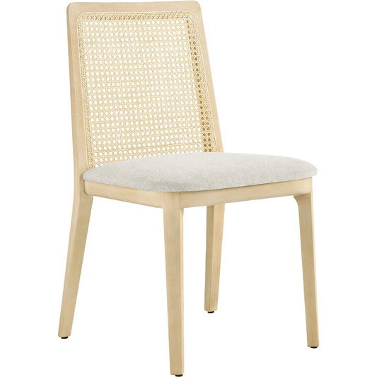 Bremer Wood and Rattan Dining Side Chair by Evans & Londeen. Made from wood in a transitional style.