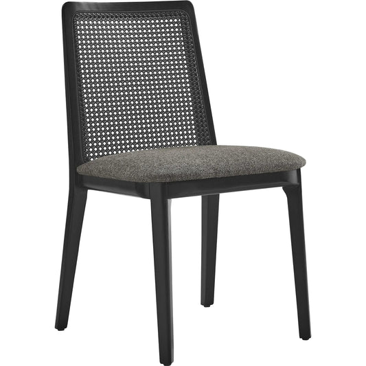 Bremer Wood and Rattan Dining Side Chair by Evans & Londeen. Made from wood in a transitional style.