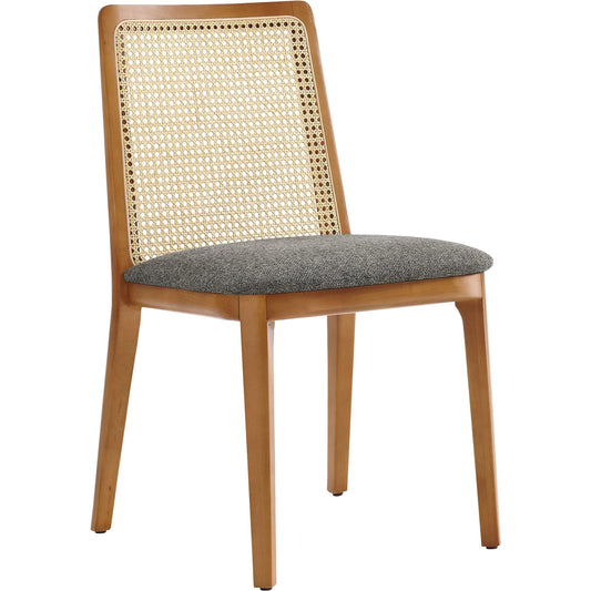 Bremer Wood and Rattan Dining Side Chair by Evans & Londeen. Made from wood in a transitional style.