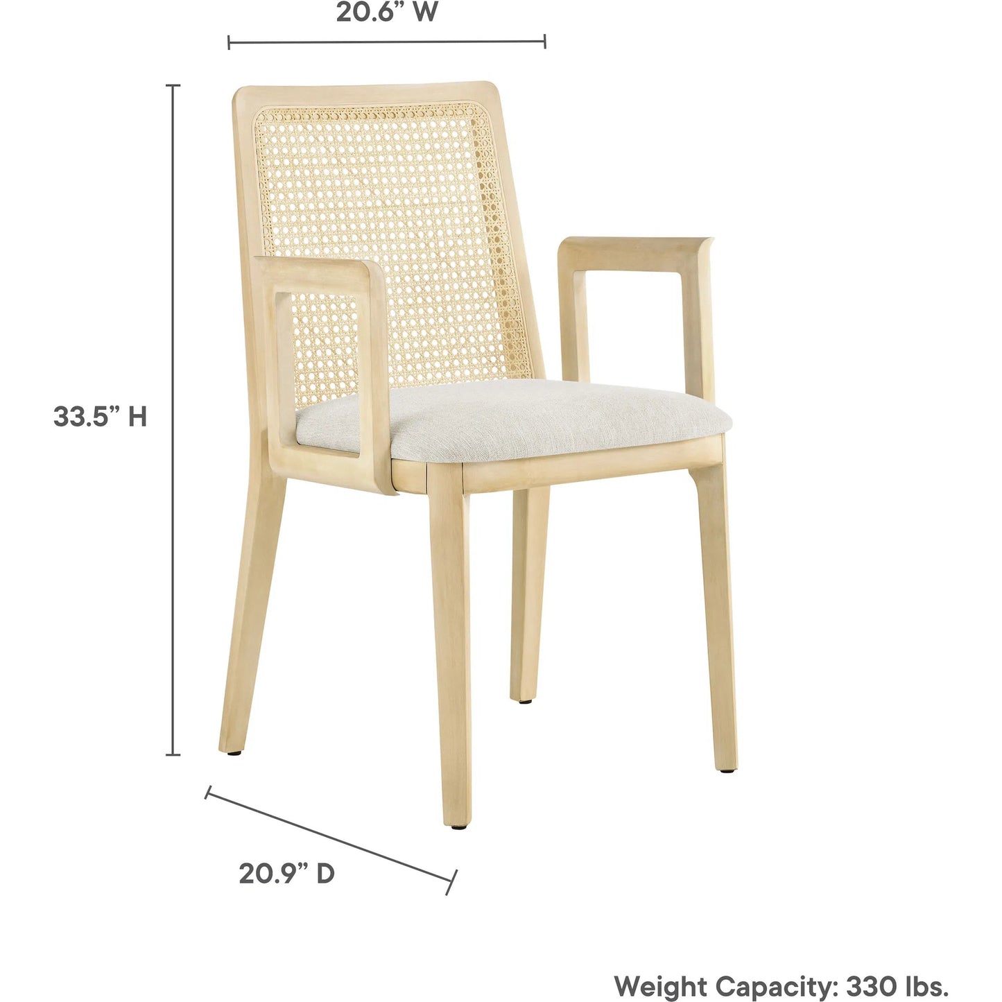 007 SI-2357809 | Additional Silo | Bremer Wood and Rattan Dining Armchair by Evans & Londeen. Made from wood in a transitional style.