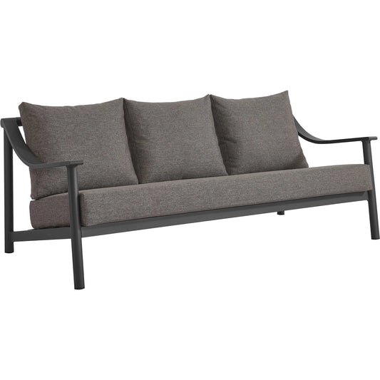 Ben Aluminum Sofa by Evans & Londeen in carbon graphite. Made from aluminum in a transitional style.