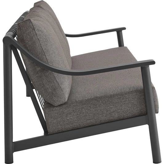 Ben Aluminum Sofa by Evans & Londeen in carbon graphite. Made from aluminum in a transitional style.