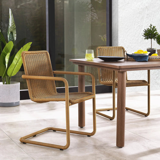 Sun Dining Chairs (Set of 2) by Evans & Londeen. Made from wicker in a rustic style.