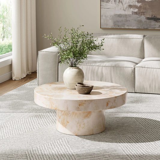 Bandera Indoor - Concrete Round Coffee Table by Evans & Londeen. Made from concrete round in a modern style.