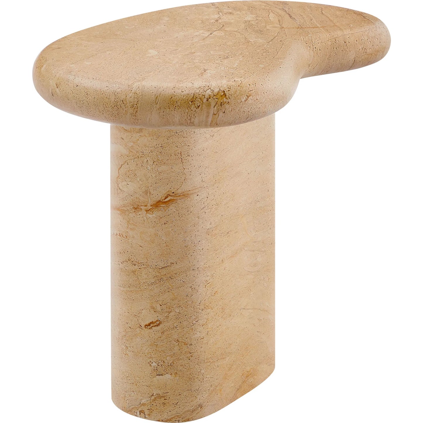 001 SI-2358294 | Primary Silo | Buckeye Outdoor Textured Faux Travertine Side Table by Evans & Londeen in travertine. Made from textured faux travertine in a unique style.