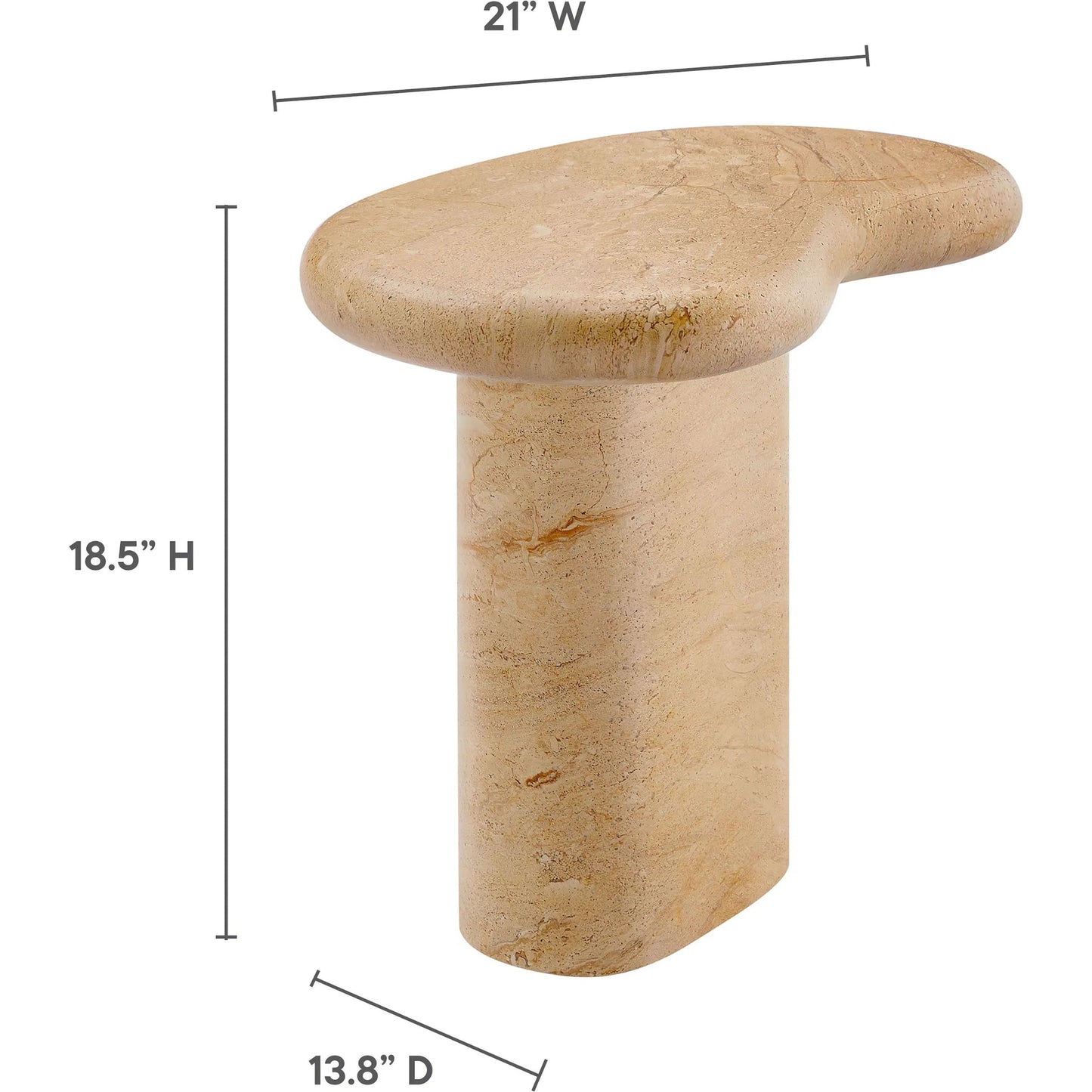 002 SI-2358294 | Additional Silo | Buckeye Outdoor Textured Faux Travertine Side Table by Evans & Londeen in travertine. Made from textured faux travertine in a unique style.