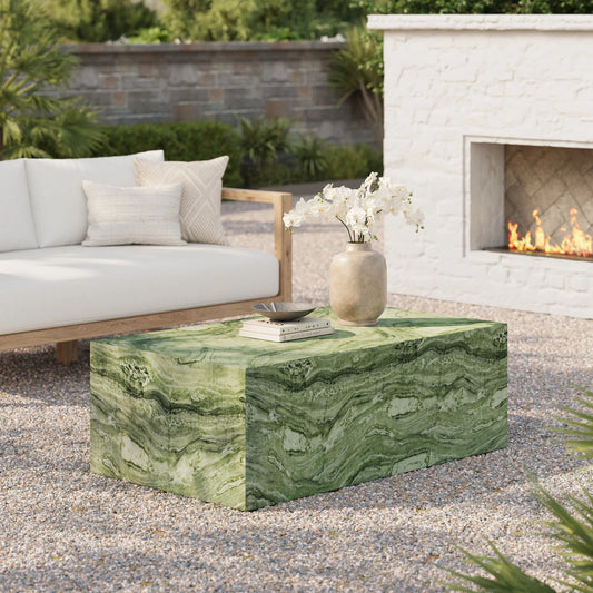 Daggett Square Plinth Indoor - Concrete Coffee Table by Evans & Londeen. Made from concrete in a modern style.