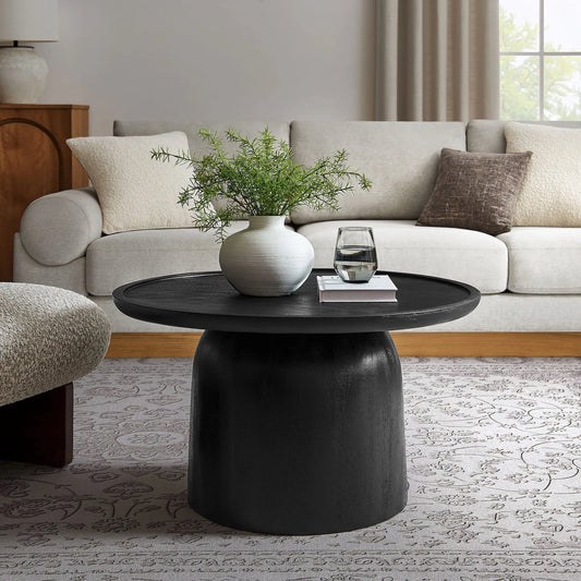 Orleans 30" Round Wood Coffee Table by Evans & Londeen. Made from wood in a modern style.