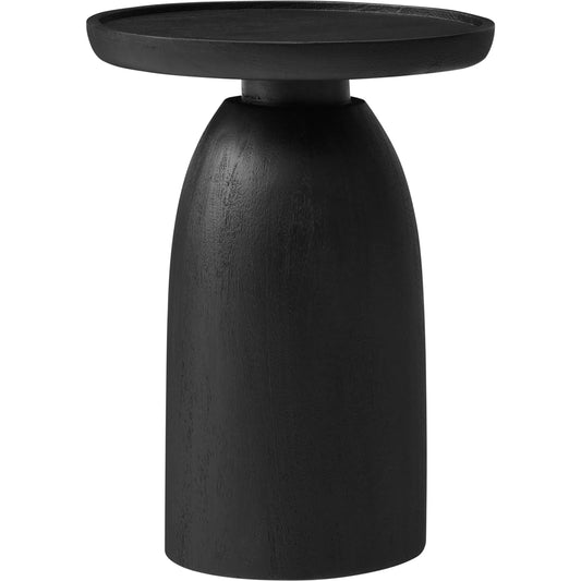 Orleans Round Wood Side Table by Evans & Londeen. Made from wood in a modern style.