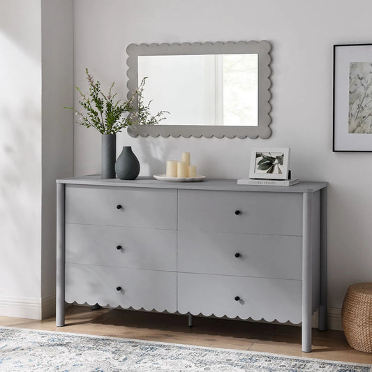 Kiowa Scalloped 6-Drawer Dresser by Evans & Londeen. Made from unique in a transitional style.