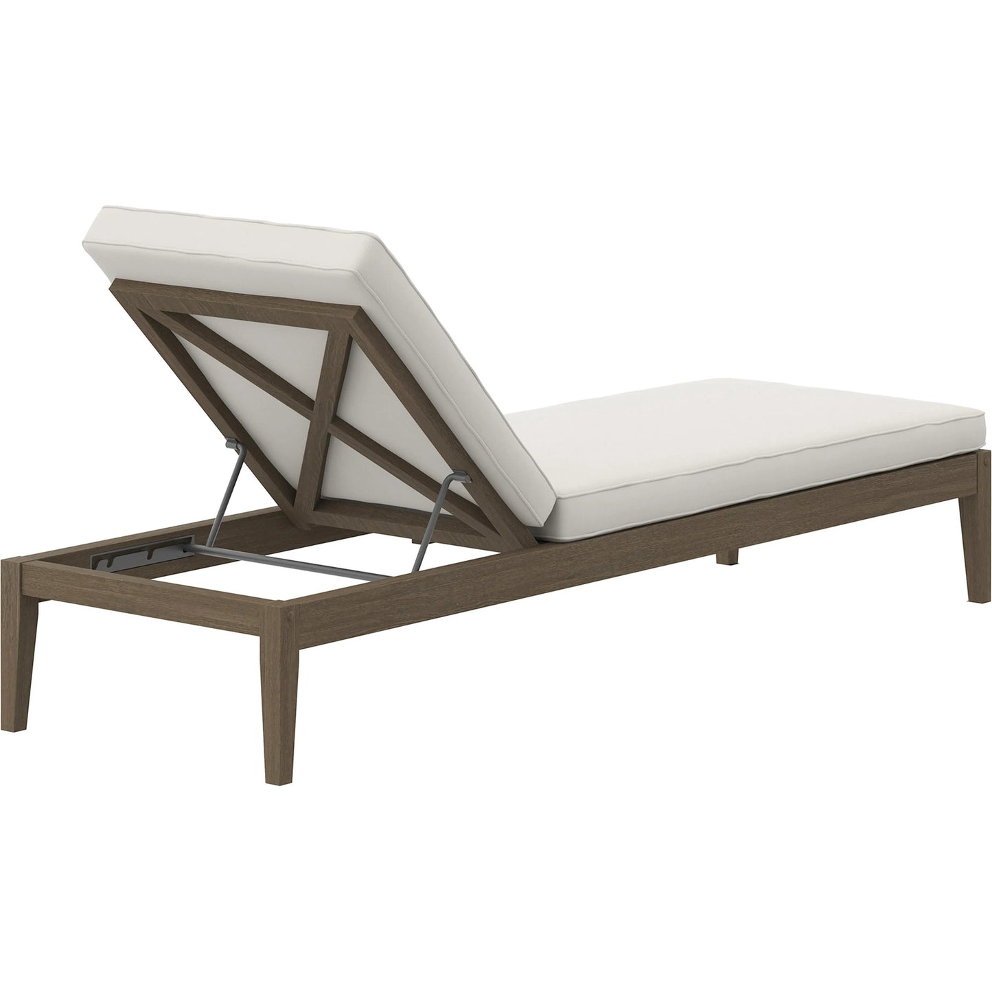 004 SI-2453465 | Additional Silo | Galt Teak Chaise Lounge by Evans & Londeen in weathered gray white. Made from teak in a transitional style.