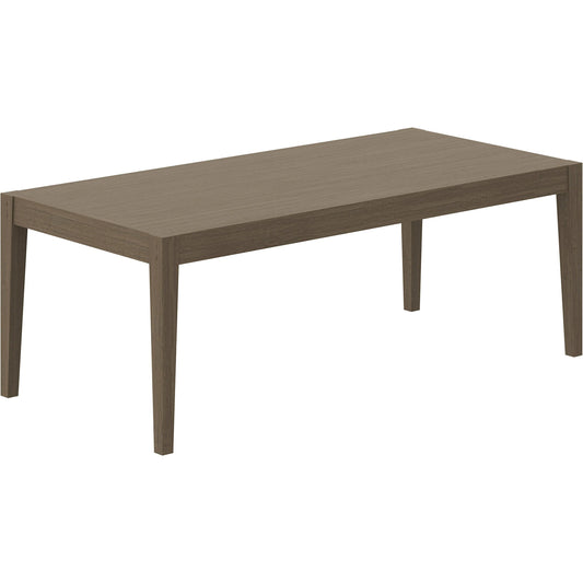 Galt 83" Rectangular Teak Dining Table by Evans & Londeen in weathered gray. Made from teak in a modern style.