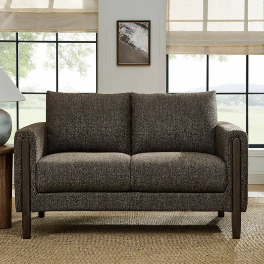 Aibonito Boucle Loveseat by Evans & Londeen. Made from boucle fabric in a transitional style.