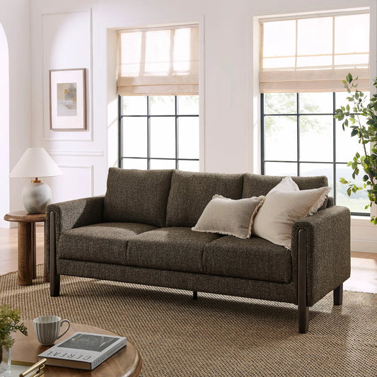 Aibonito Boucle Sofa by Evans & Londeen. Made from boucle fabric in a transitional style.