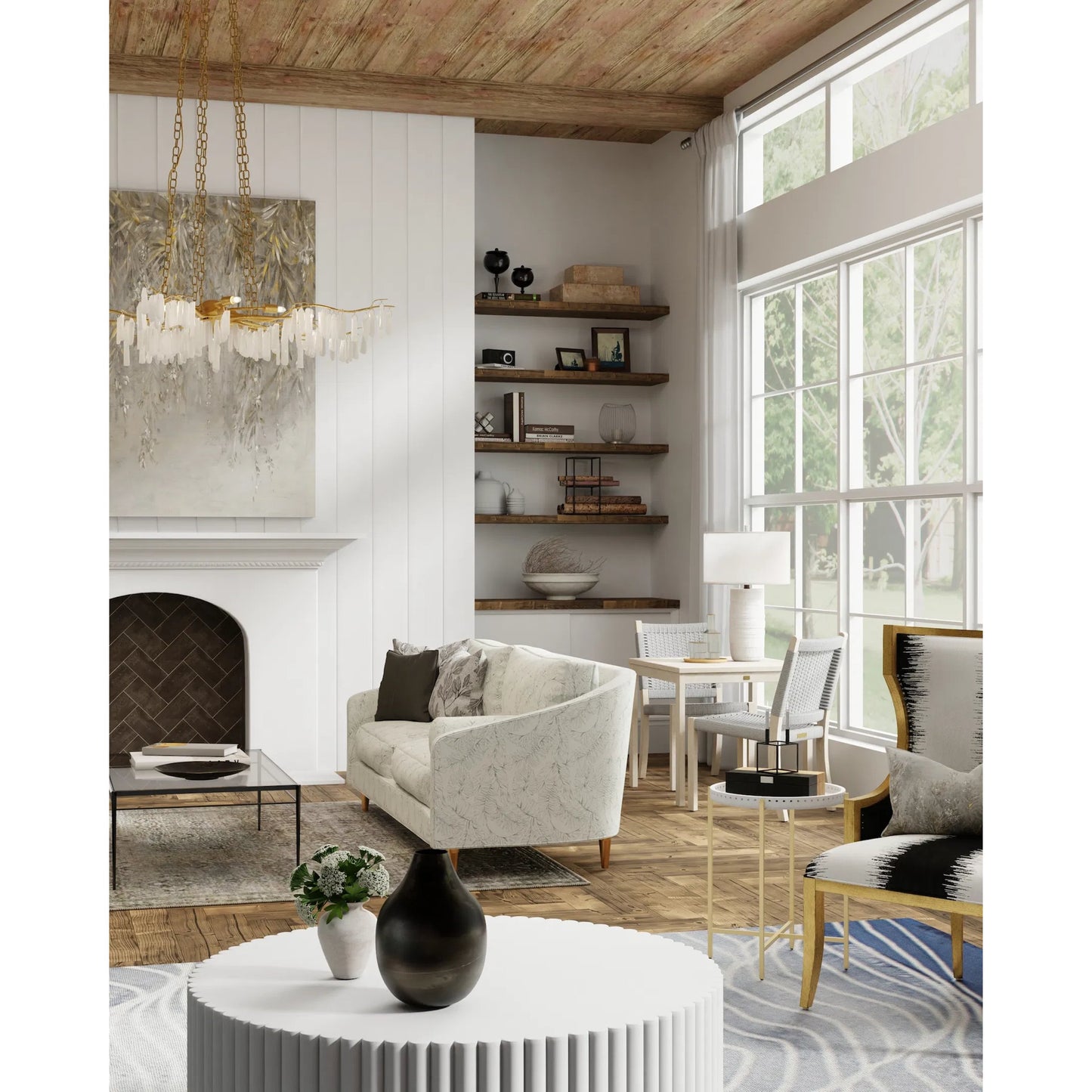 012 S-223514 | Lifestyle | Forest Light Chandelier by Currey and Company. Made from unique in a modern style.