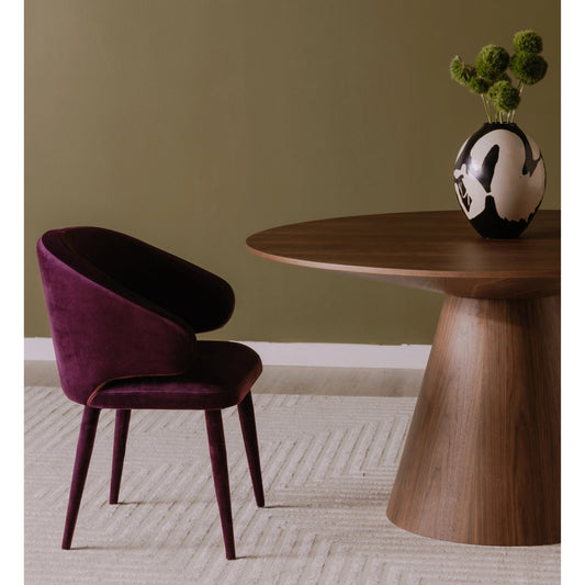 Stewart Dining Chair Purple by Moe's Home Collection in purple. Made from 100% polyester, metal frame, foam padding in a modern style.