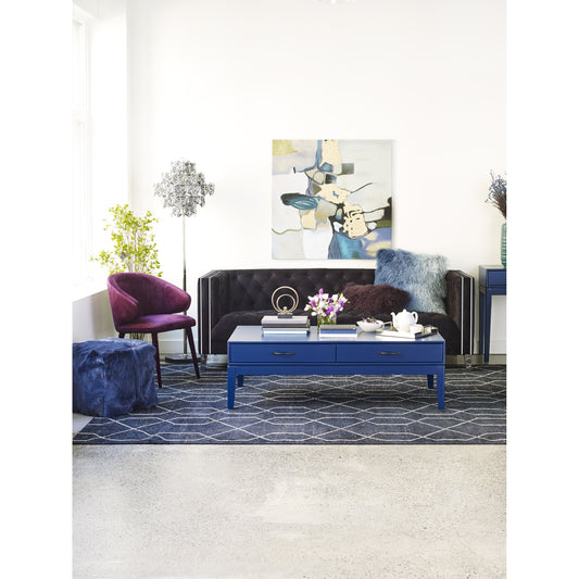 Stewart Dining Chair Purple by Moe's Home Collection in purple. Made from 100% polyester, metal frame, foam padding in a modern style.