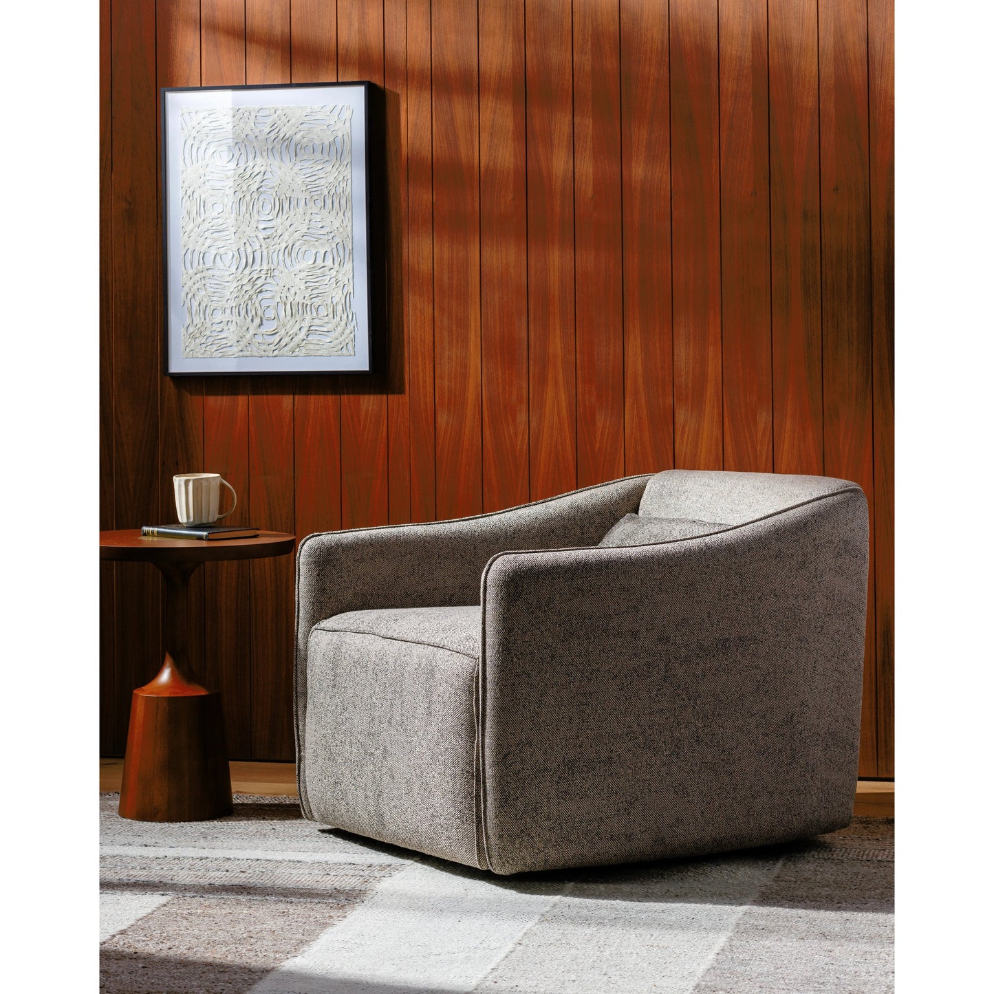 005 SI-2053420 | Lifestyle | Kelli - 497050 by Surya in gray, medium gray and wood finish. Made from upholstery: polyester, base: beech wood, fill: 100% polyurethane foam in a modern style.