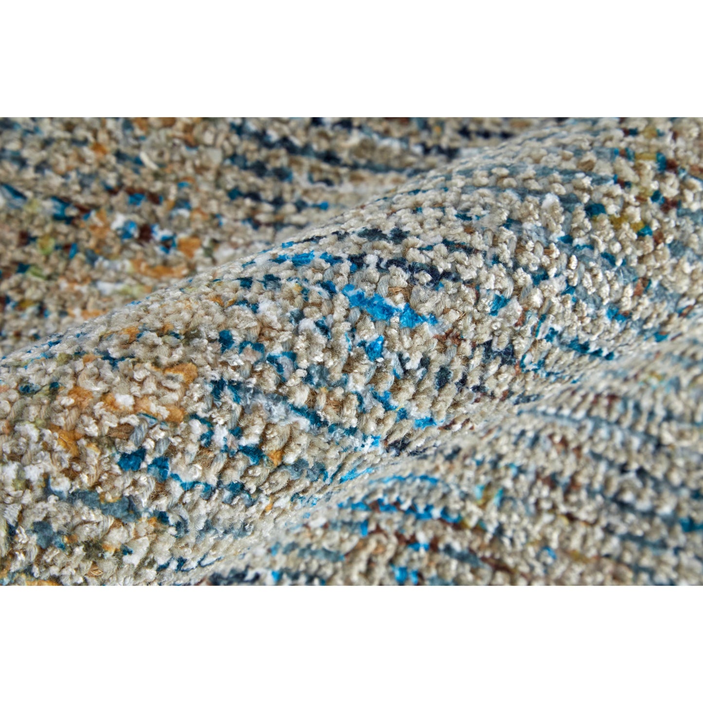 009 SI-1754240,SI-1754241,SI-1754242,SI-1754243,SI-1754244,SI-1754245 | Closeup | Caldwell Transitional Rug - 8802F by Feizy in blue, gray, tan. Made from wool, viscose in a unique style.