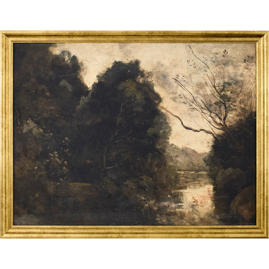 Eldorado Framed Art by Surya in green, brown and hand painted. Made from canvas, polystyrene in a traditional style.