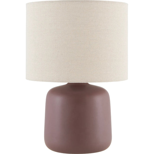 Elio Accent Table Lamp by Livabliss in glazed. Made from ceramic, linen, polyester in a modern style.