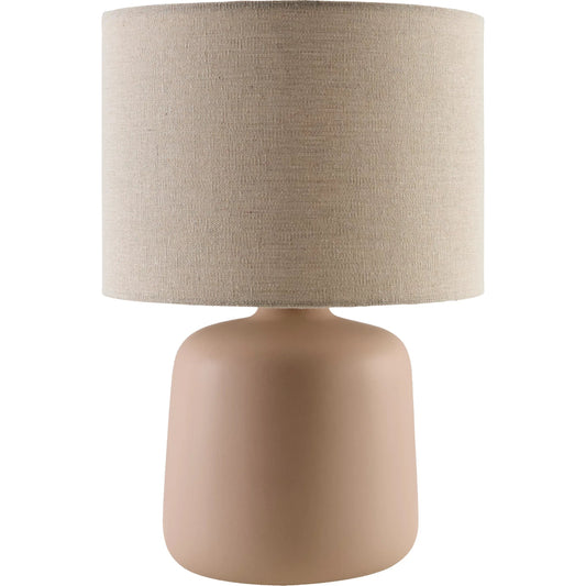 Elio Accent Table Lamp by Livabliss in glazed. Made from ceramic, linen, polyester in a modern style.