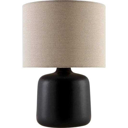 Elio Accent Table Lamp by Livabliss in glazed. Made from ceramic, linen, polyester in a modern style.