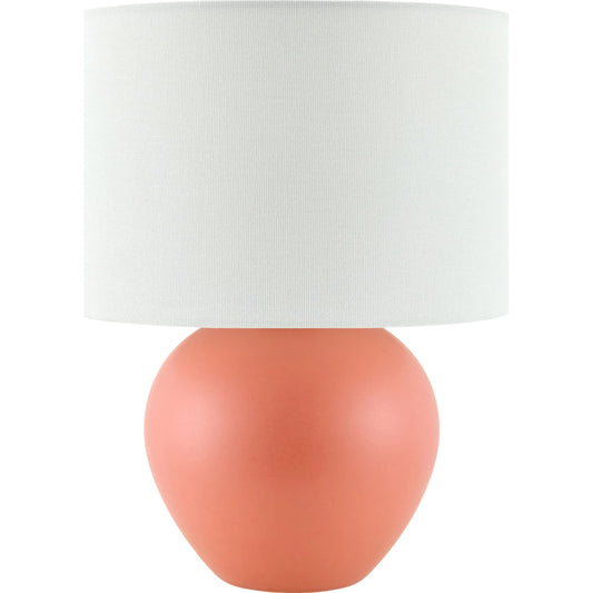 Elio Accent Table Lamp by Livabliss in glazed. Made from ceramic, linen, polystyrene in a modern style.