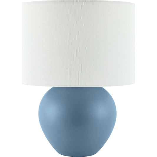 Elio Accent Table Lamp by Livabliss in glazed. Made from ceramic, linen, polystyrene in a modern style.