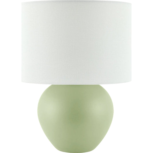 Elio Accent Table Lamp by Livabliss in glazed. Made from ceramic, linen, polystyrene in a modern style.