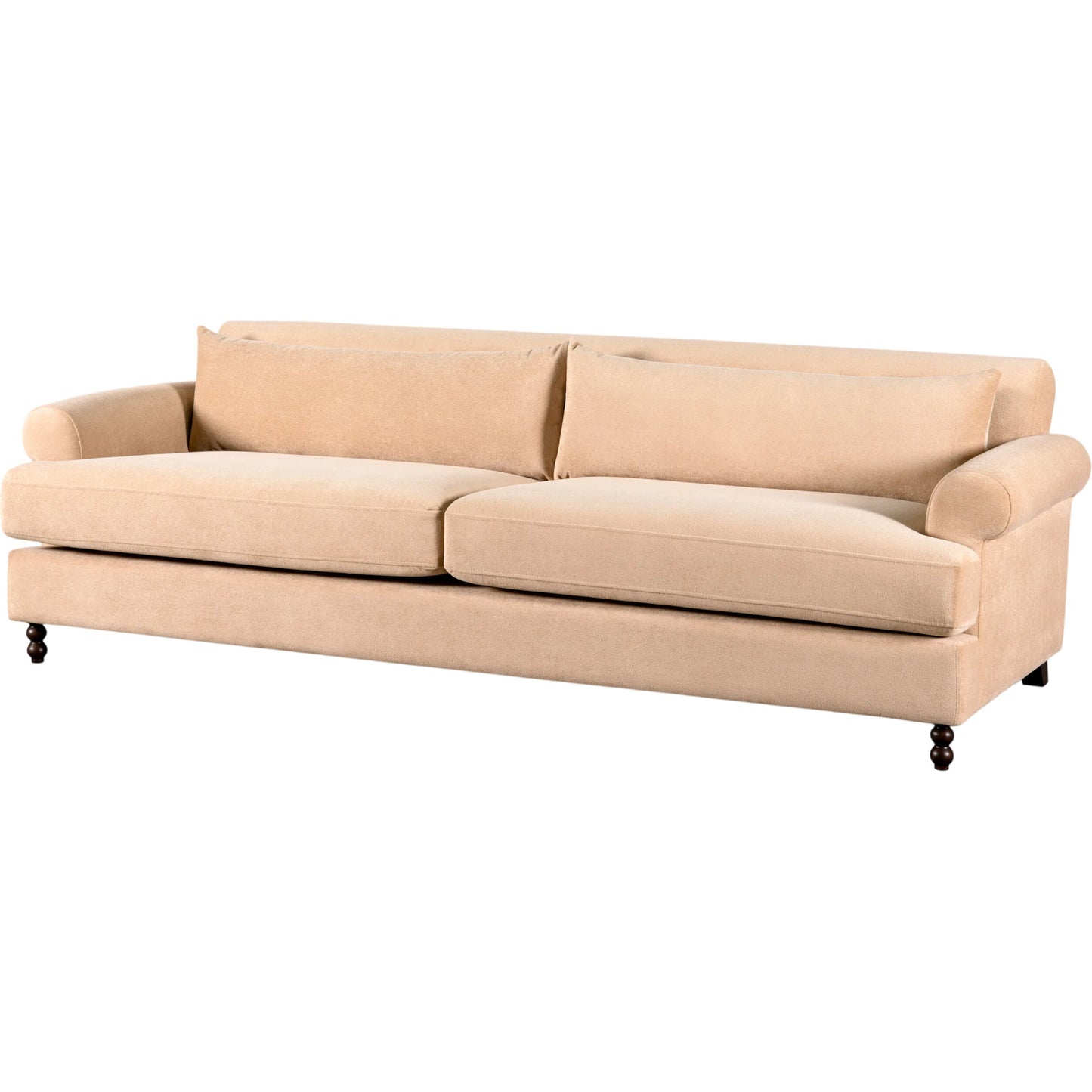 001 SI-2541230 | Primary Silo | Elowena Sofa by Surya in cream and painted. Made from polyester, rubber wood, high density polyurathane foam in a unique style.