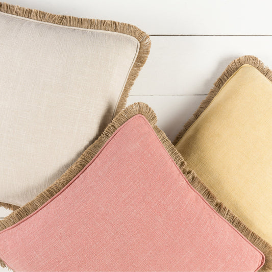 Ellery Pillow - 15398 by Surya in beige. Made from 55% linen, 45% viscose in a traditional style.